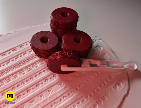 Stamp wheels for Clay - Love Letter