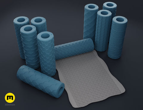 Texture Rollers - Dragon and Fish Scales
