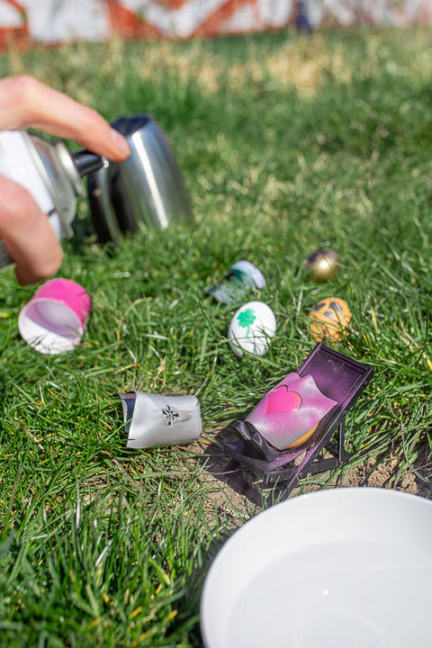 Easter egg spray paint stencils