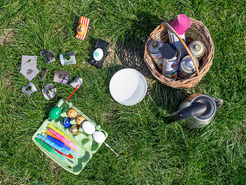 Easter egg spray paint stencils