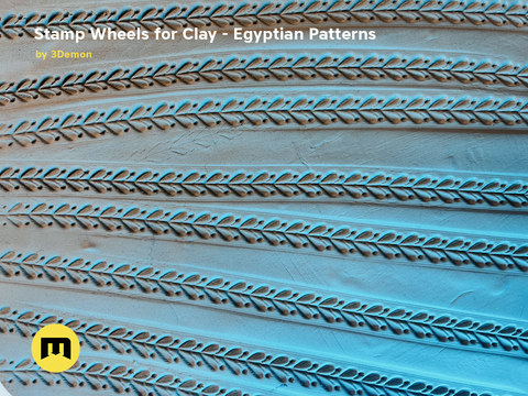 Stamp Wheels for Clay - Egyptian Patterns