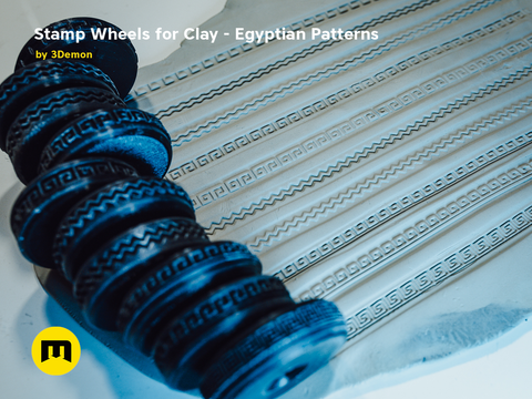 Stamp Wheels for Clay - Egyptian Patterns