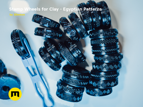 Stamp Wheels for Clay - Egyptian Patterns