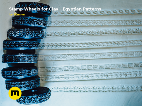 Stamp Wheels for Clay - Egyptian Patterns