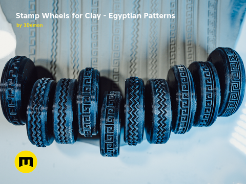 Stamp Wheels for Clay - Egyptian Patterns