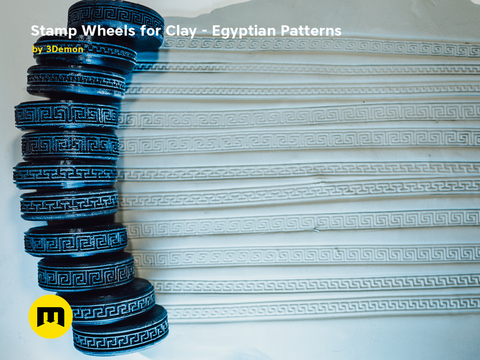 Stamp Wheels for Clay - Egyptian Patterns