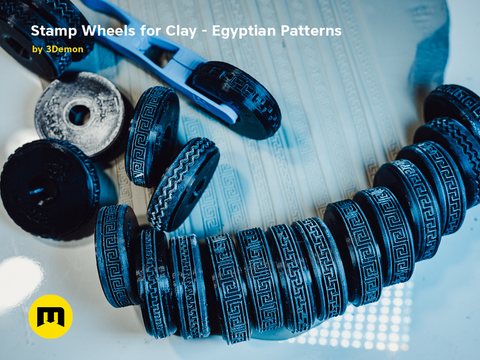 Stamp Wheels for Clay - Egyptian Patterns