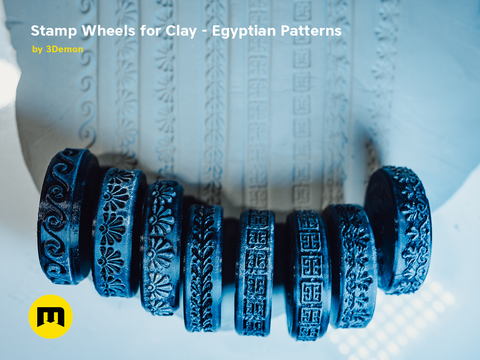 Stamp Wheels for Clay - Egyptian Patterns