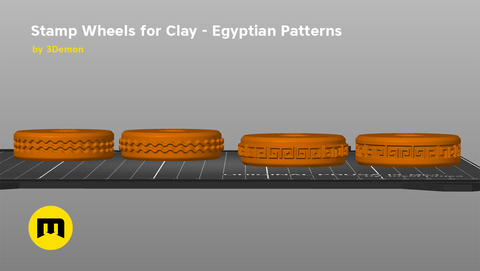 Stamp Wheels for Clay - Egyptian Patterns
