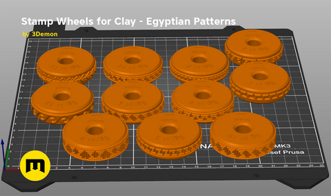 Stamp Wheels for Clay - Egyptian Patterns