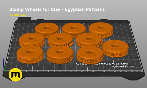 Stamp Wheels for Clay - Egyptian Patterns