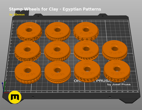 Stamp Wheels for Clay - Egyptian Patterns