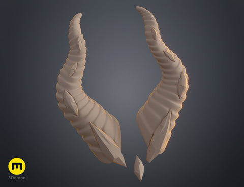 Embedded Gemstone Horns