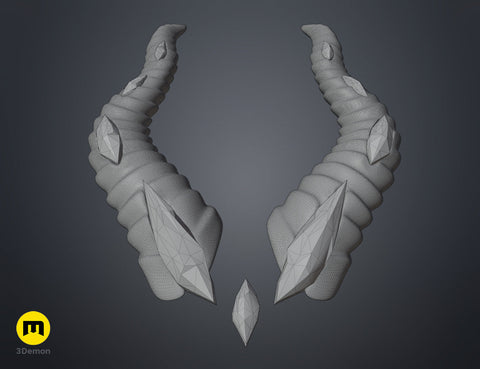 Embedded Gemstone Horns