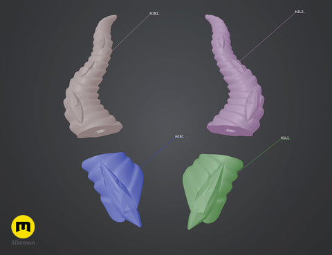 Embedded Gemstone Horns