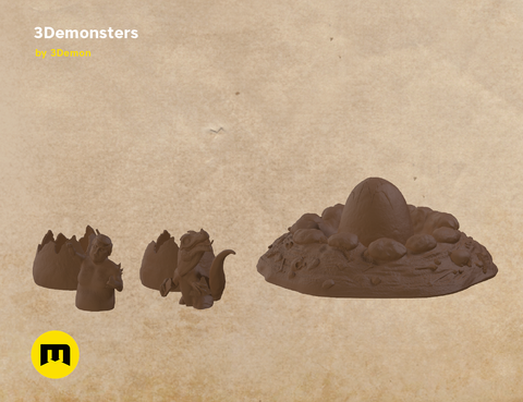 Surprise Egg Miniature 3Demonsters