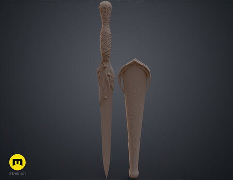 Galadriel's Dagger & Sheath - Rings of Power