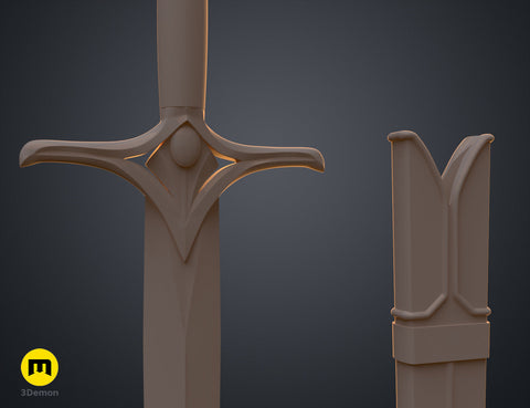 Galadriel's Sword & Scabbard - Rings of Power