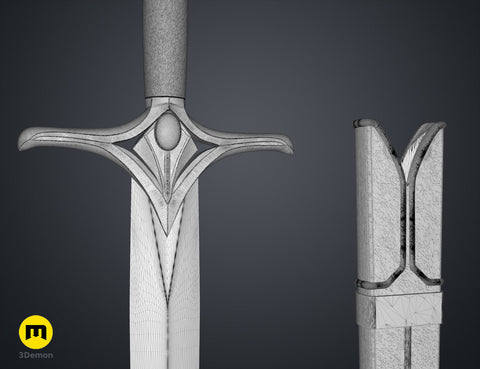 Galadriel's Sword & Scabbard - Rings of Power