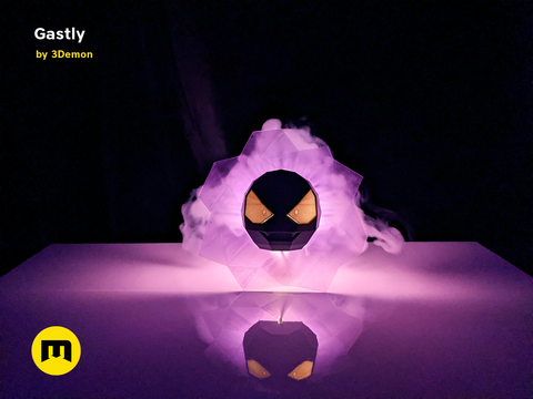 Gastly Low Poly Vapor Decoration