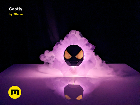 Gastly Low Poly Vapor Decoration