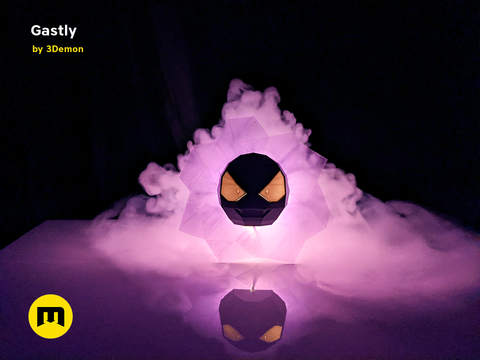 Gastly Low Poly Vapor Decoration