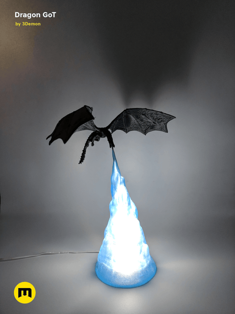 Game of Thrones Dragon - 3D print Figure and Lamp
