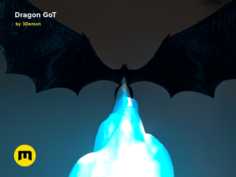 Game of Thrones Dragon - 3D print Figure and Lamp