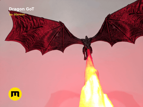 Game of Thrones Dragon - 3D print Figure and Lamp