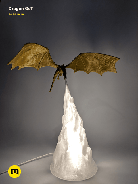 Game of Thrones Dragon - 3D print Figure and Lamp