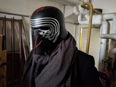 The Kylo Ren helmet destroyed - Star Wars