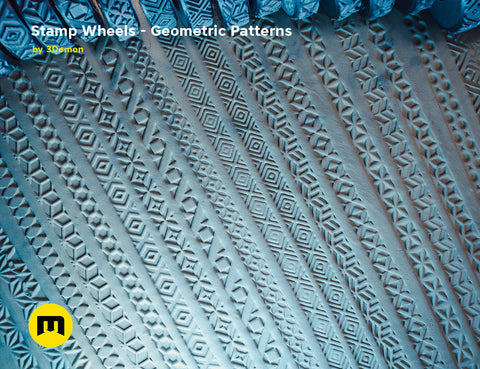 Stamp Wheels for Clay — Geometric Patterns