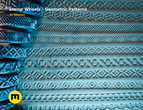Stamp Wheels for Clay — Geometric Patterns