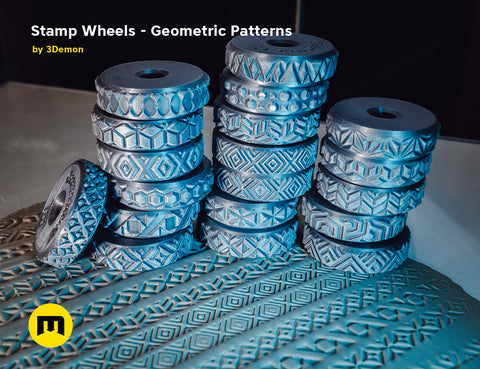 Stamp Wheels for Clay — Geometric Patterns