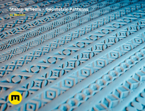 Stamp Wheels for Clay — Geometric Patterns