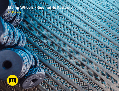Stamp Wheels for Clay — Geometric Patterns