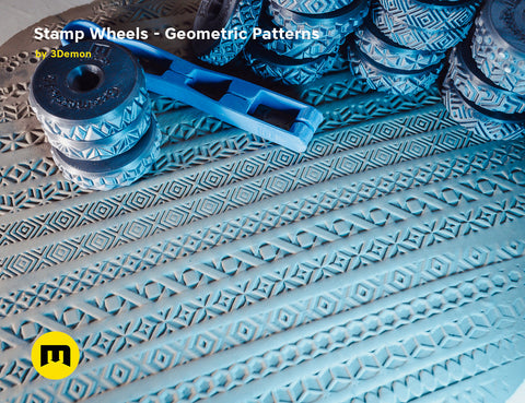 Stamp Wheels for Clay — Geometric Patterns