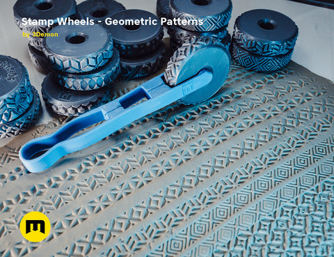 Stamp Wheels for Clay — Geometric Patterns