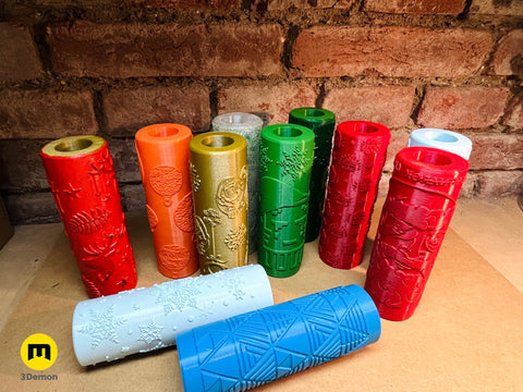 Wrapping Paper Stamp Rollers - Christmas patterns