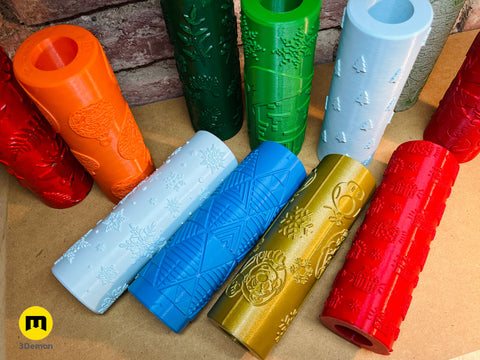 Wrapping Paper Stamp Rollers - Christmas patterns