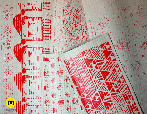 Wrapping Paper Stamp Rollers - Christmas patterns