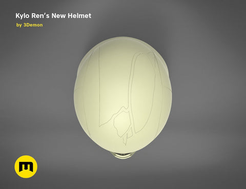 The Kylo Ren helmet destroyed - Star Wars