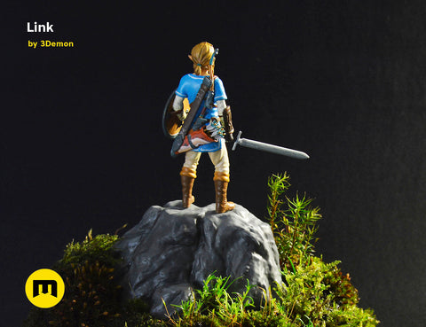 BOTW Link Mossarium Figure