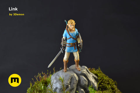 BOTW Link Mossarium Figure