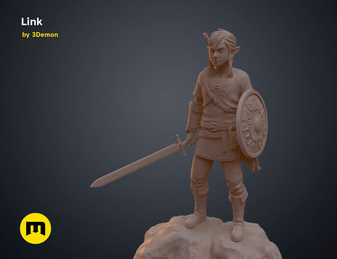 BOTW Link Mossarium Figure