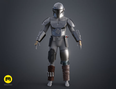Mandalorian Armor Helmet and Weapons
