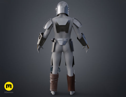 Mandalorian Armor Helmet and Weapons
