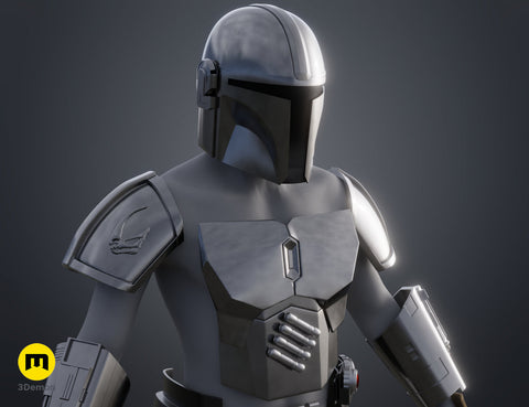 Mandalorian Armor Helmet and Weapons