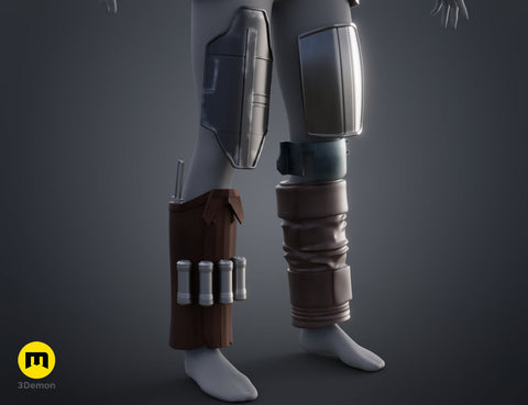 Mandalorian Armor Helmet and Weapons