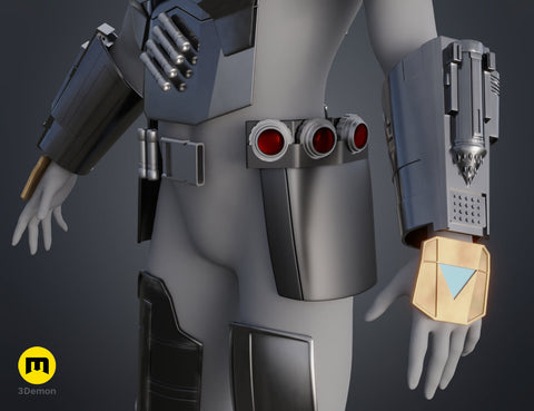 Mandalorian Armor Helmet and Weapons